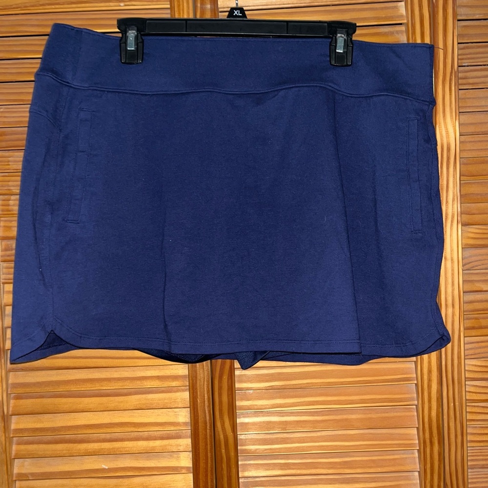 Tek Gear Mid Rise Blue Elastic Waist Skort Size XXL New‎ With Tags